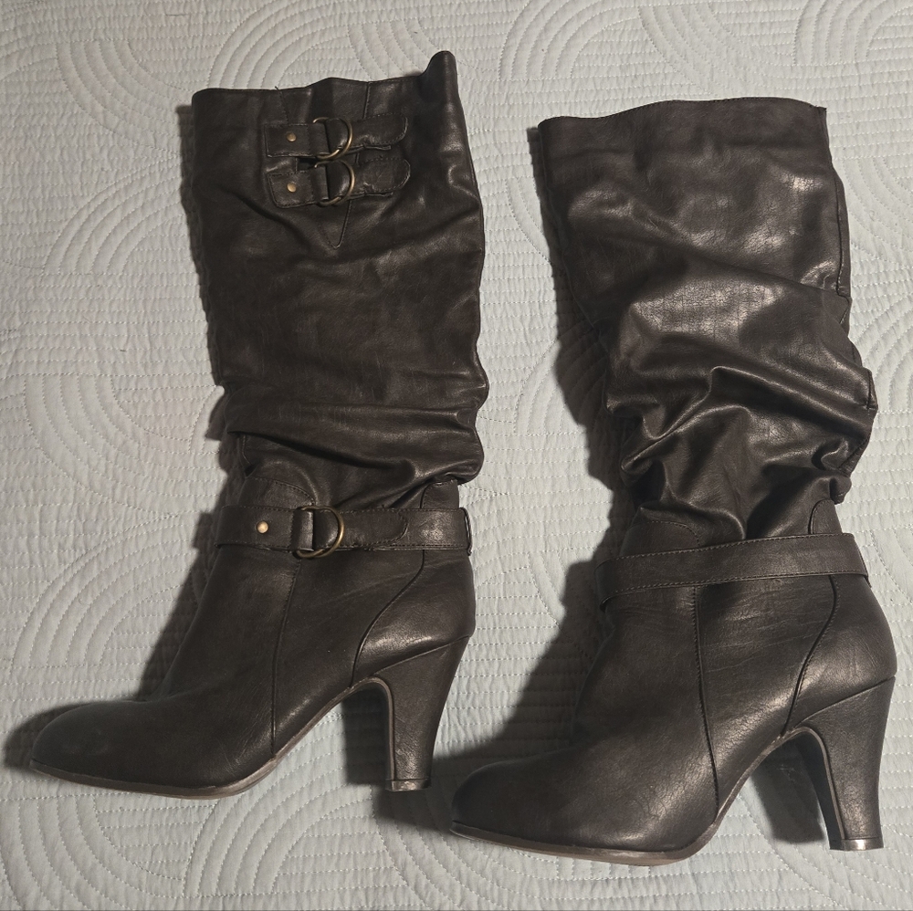 Rampage Eleanor heeled boots Women's 9.5 grey